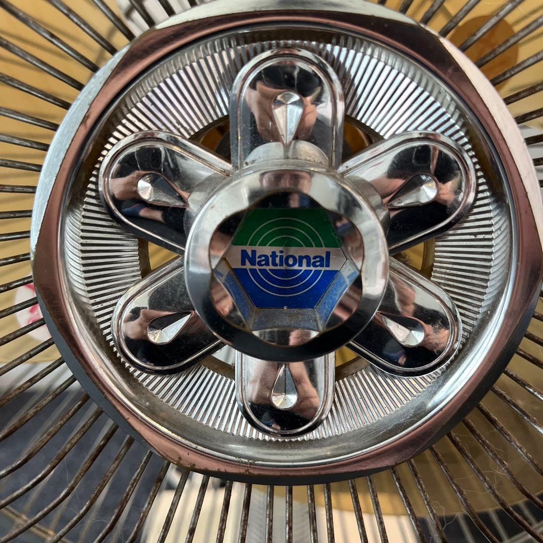 National 光る レトロ扇風機　※ジャンク