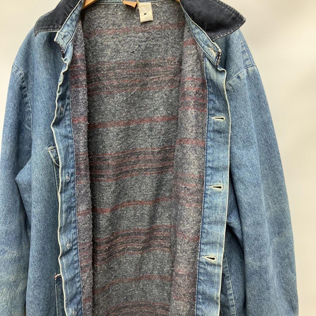 70s-80s USA製 BIG BEN デニムカバーオール コーデュロイ襟付き