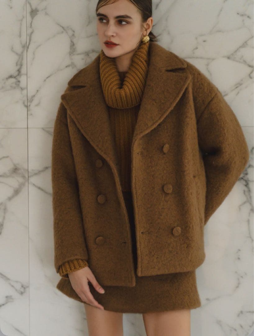 シェリエ　Handmade stitch wool jacket coat