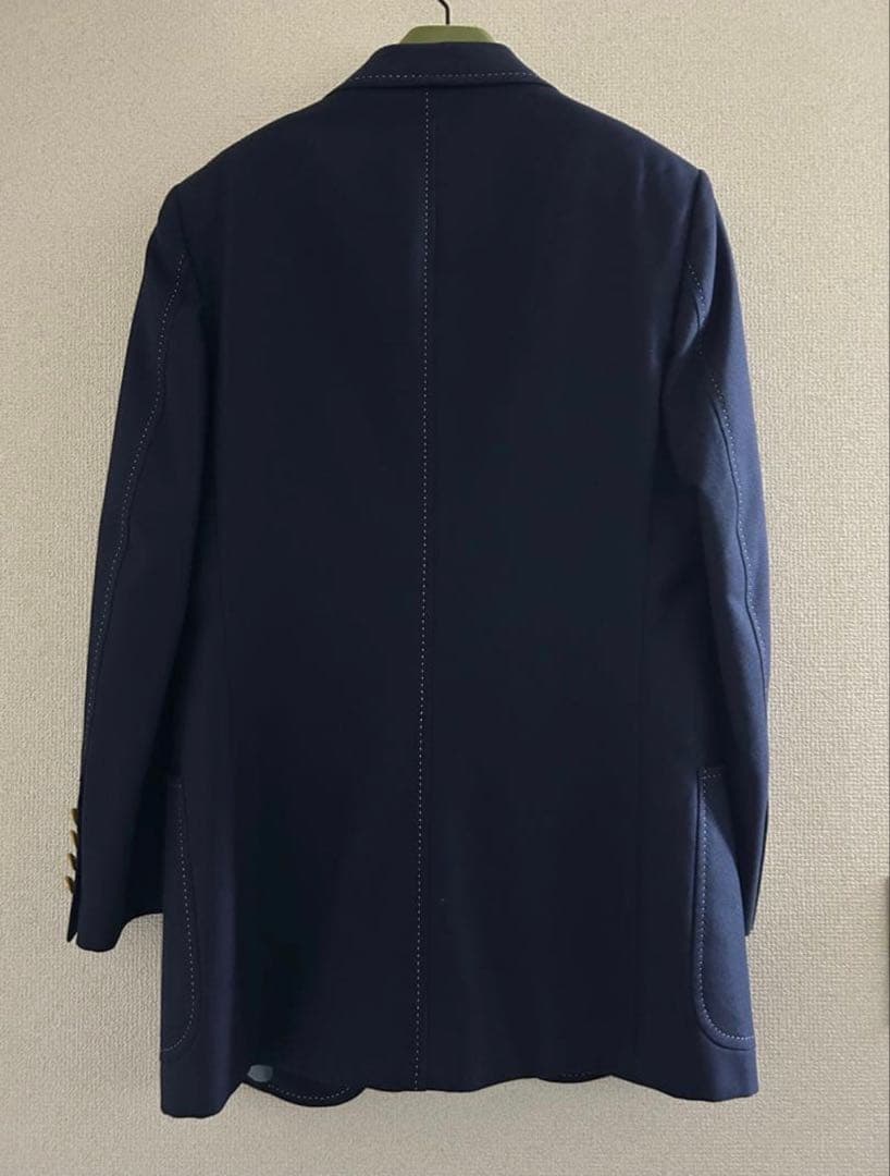 GUCCI 20AW ロゴパッチブレザーテーラードジャケット 紺ブレ44