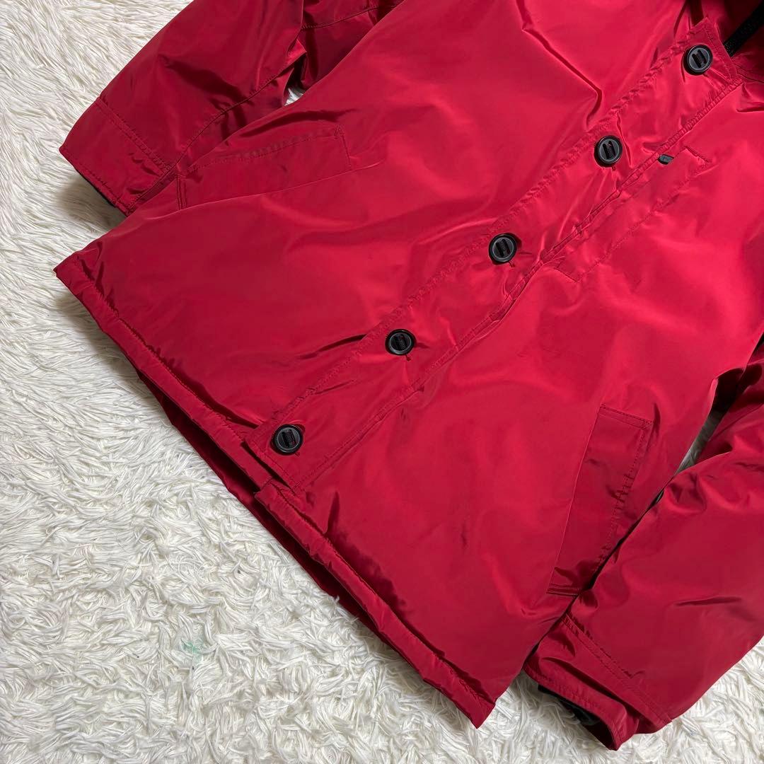 AVIREX XL 肉厚 ダウンジャケット レッド ロゴ付き メンズ