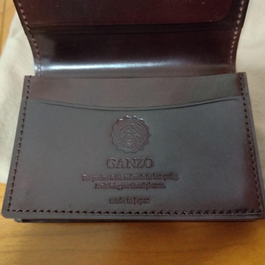 GANZO シェルコードバン　名刺入れ　バーガンディ