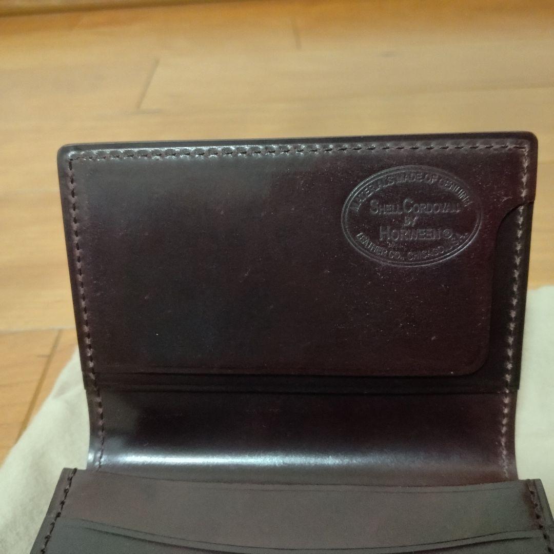 GANZO シェルコードバン　名刺入れ　バーガンディ