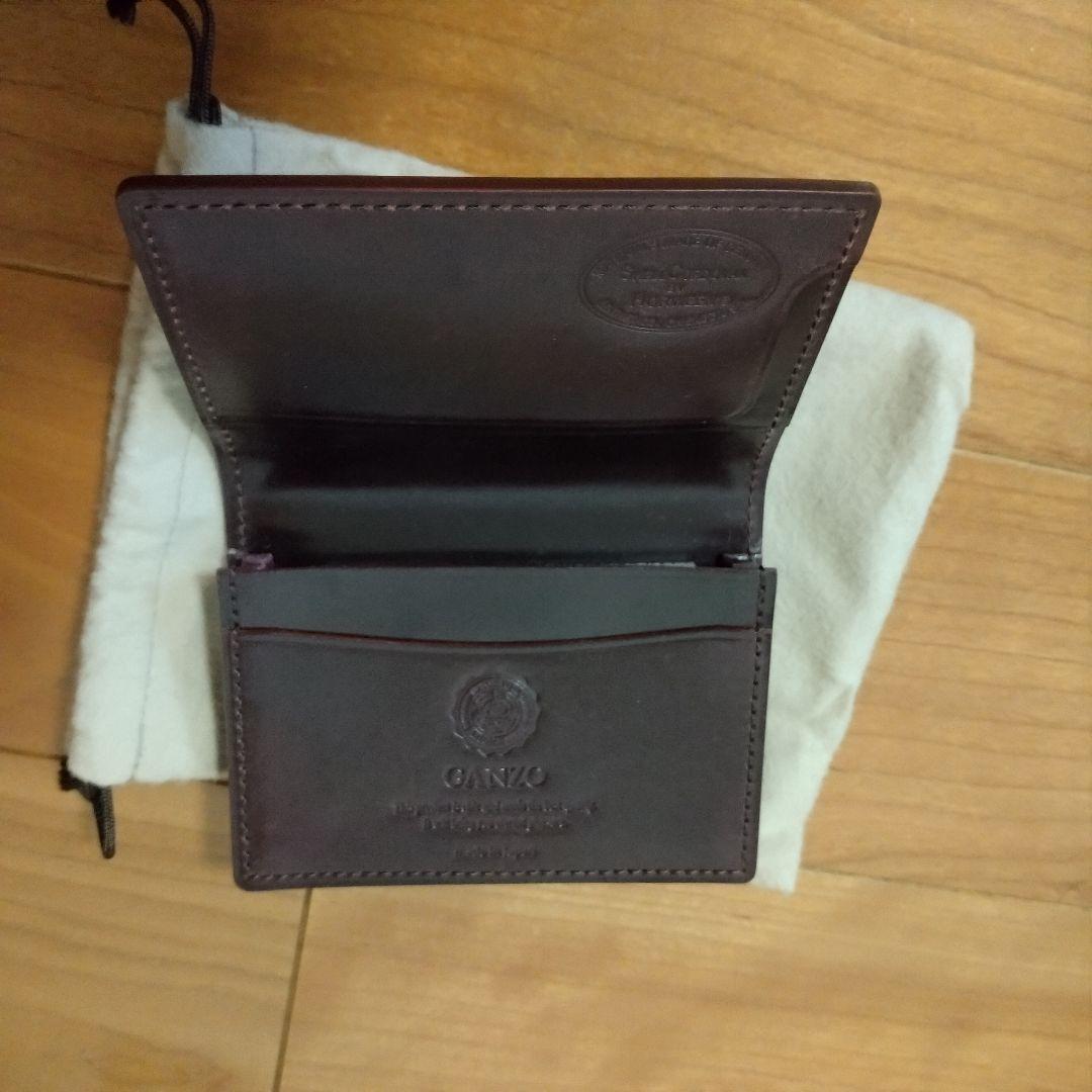 GANZO シェルコードバン　名刺入れ　バーガンディ