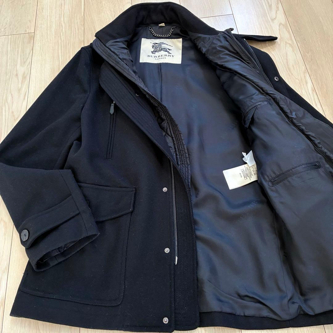 極美品✨希少 52 現行 バーバリーロンドン ウール コート 高級 2way