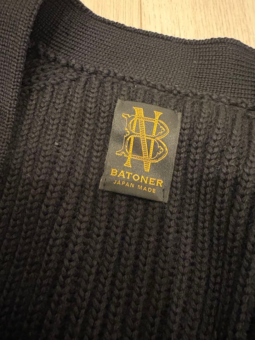 BATONER バトナー　ニット　リブニット　Vネック　カーディガン　サイズ2