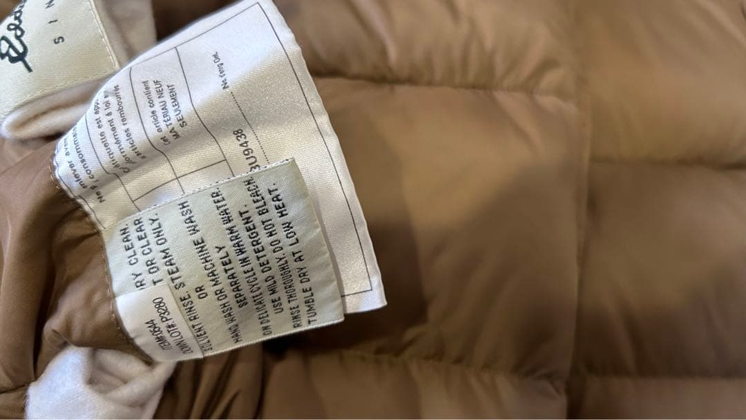 00sエディーバウアー リバーシブル ダウンベスト 赤 ベージュ