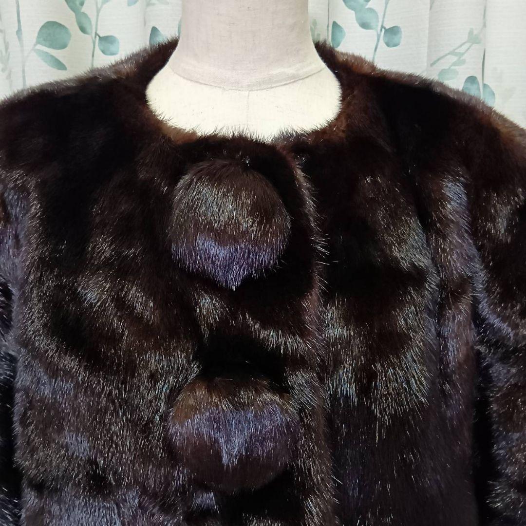 Black Jewel 毛皮 ダークミンク ブラック ショートコート