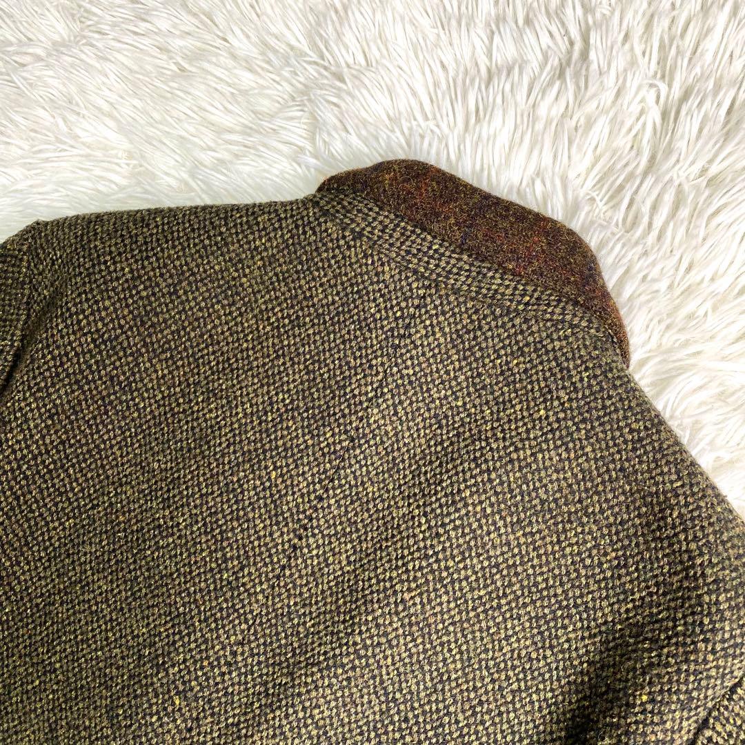 美品✨ハリスツイード テーラード 切り替え エルボーパッチ ツイード 別注
