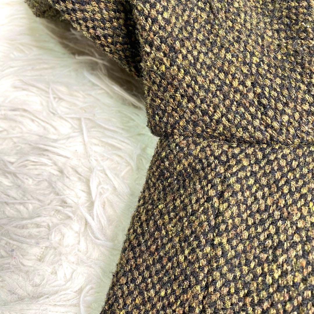 美品✨ハリスツイード テーラード 切り替え エルボーパッチ ツイード 別注