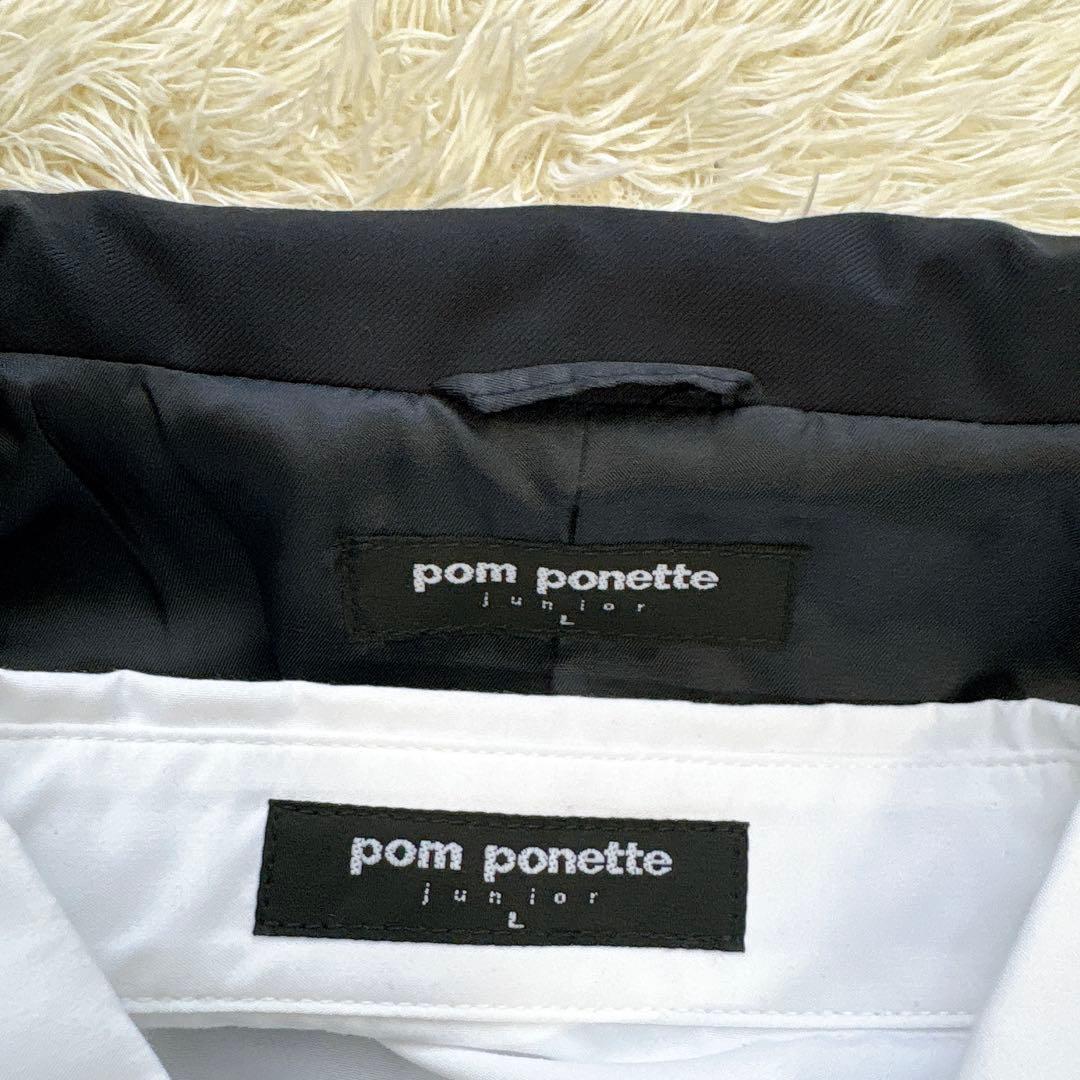 ポンポネット 160cm フォーマルスーツ 卒服　入学式 濃紺 お受験　発表会