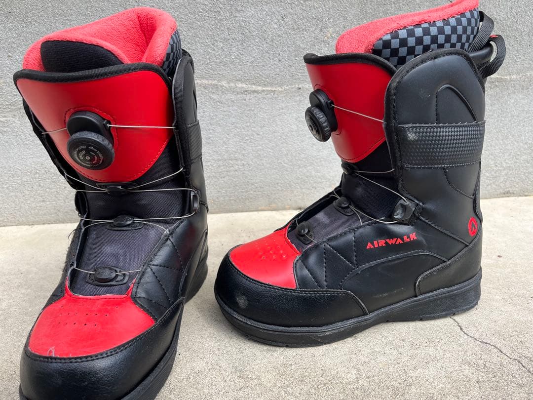 AIRWALK 赤黒 スノーボードブーツ25cm BOA