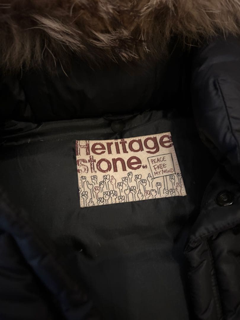 heritage stone ファー ダウンベスト　コヨーテファー