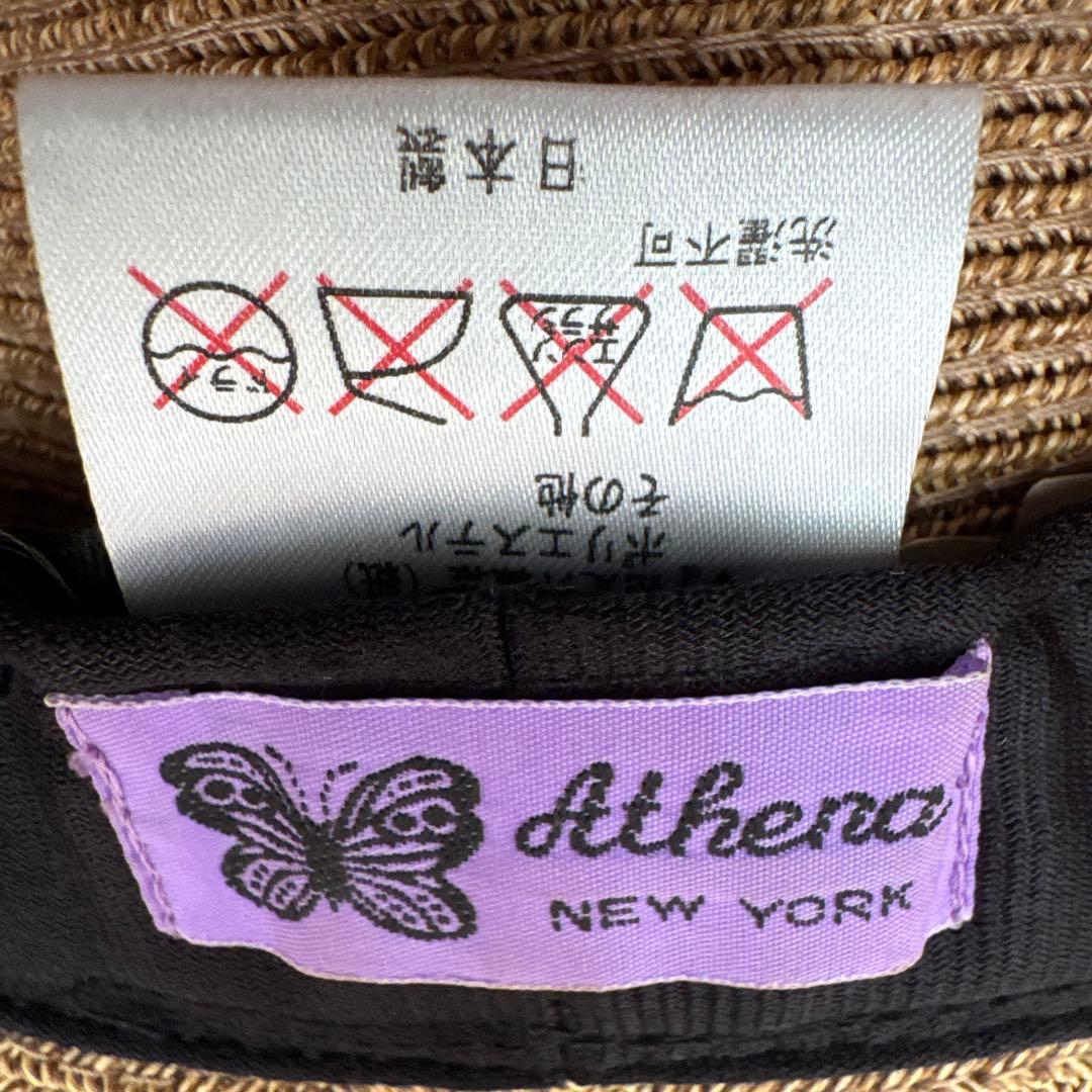 Athena New York フラワーハット ベージュ