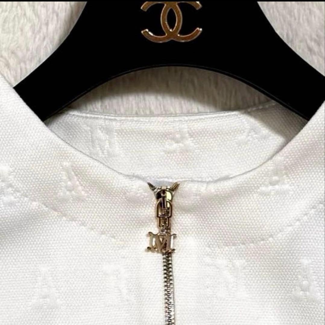 美品　マックスマーラ　ロゴ ボンバージャケット ブルゾン　白タグ 2022年