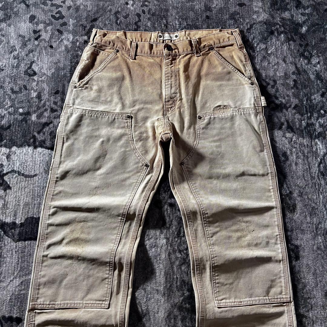 コメ欄セール！ 厚手 ダック地 一点物 ダブルニー 38×32 ビックシルエット