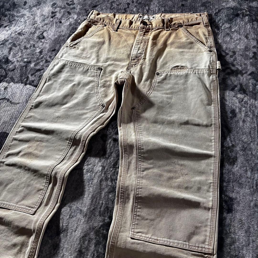 コメ欄セール！ 厚手 ダック地 一点物 ダブルニー 38×32 ビックシルエット