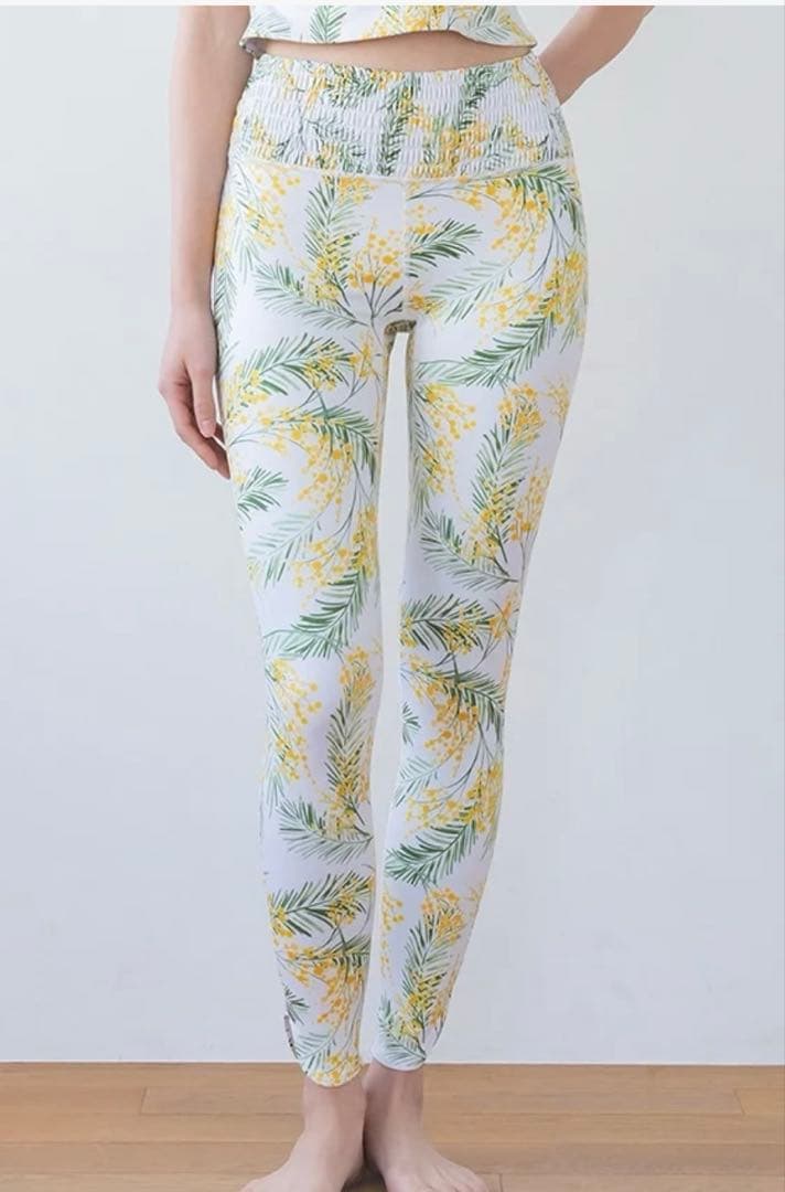 SUKALA ラバ フラワー ヨガウェア上下セット　【ミモザ】サイズＬ