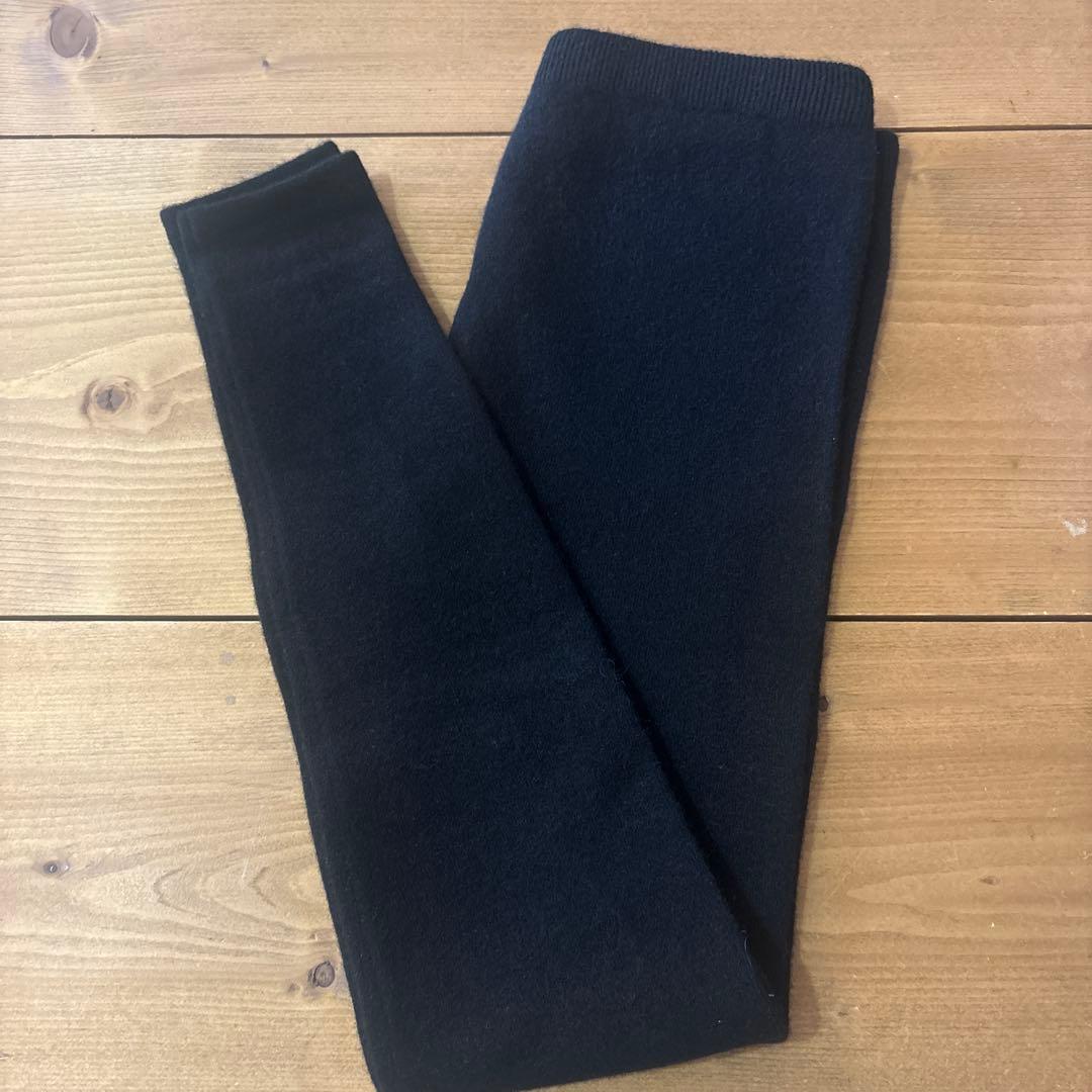 試着のみ美品　wafu ワフ　【ヤク100%】ヤクロングレギンス ／ ブラック