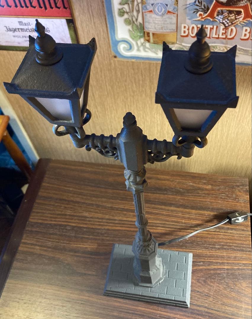 ガス灯 アンティーク ランプ 西洋 街灯 昭和レトロ 置物 オブジェ 外灯 模型