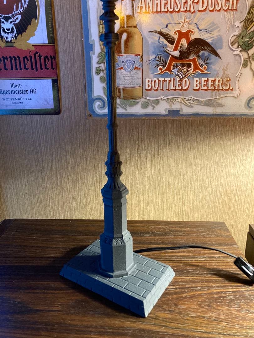 ガス灯 アンティーク ランプ 西洋 街灯 昭和レトロ 置物 オブジェ 外灯 模型