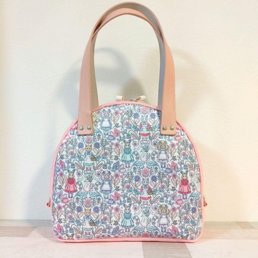 専用☆ホワイトサテンボストンバッグ☆ジョリーフルール