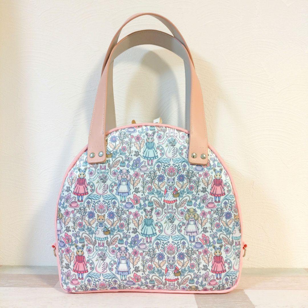 専用☆ホワイトサテンボストンバッグ☆ジョリーフルール