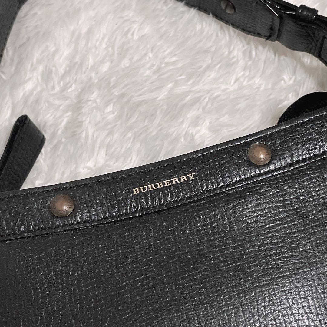 バーバリー☆クロスボディ ショルダーバッグ ブラック メンズ