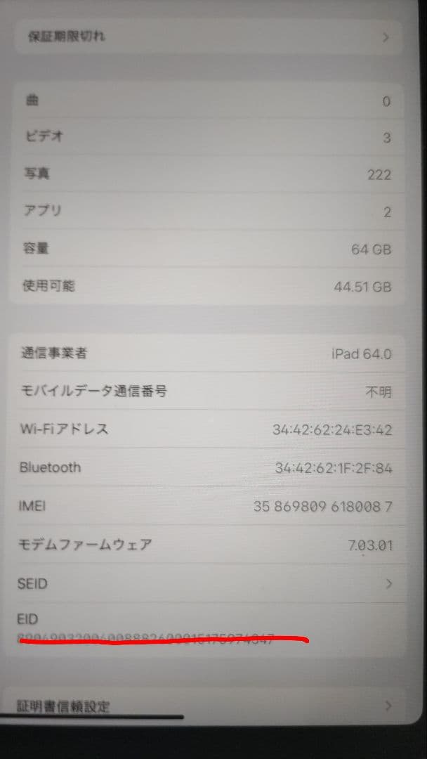 os最新18.6.2 iPad Pro 11インチ Cellular 64GB