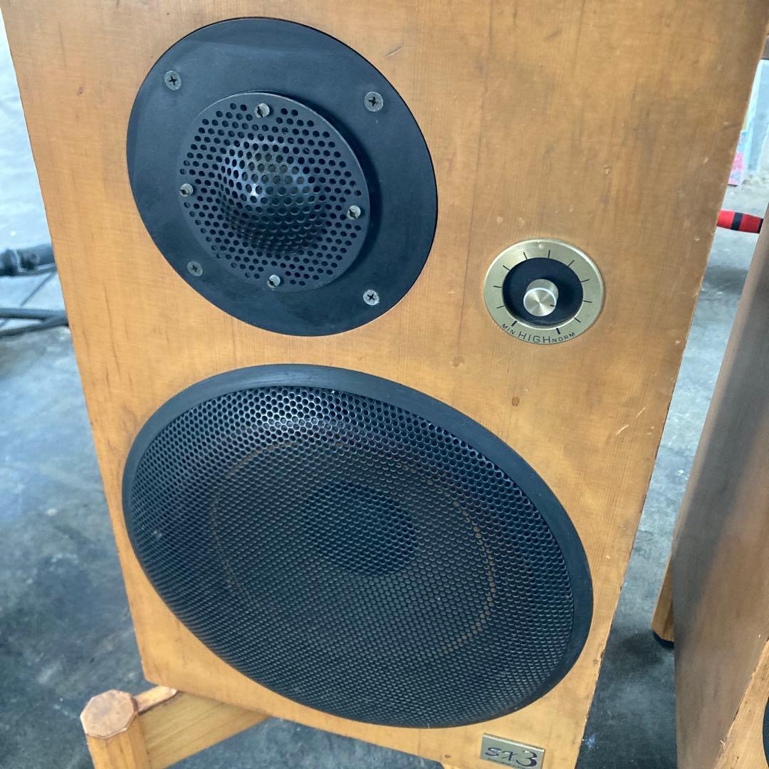 引き取り限定 天然木 十字台付き Victor SX-3 木製スピーカー