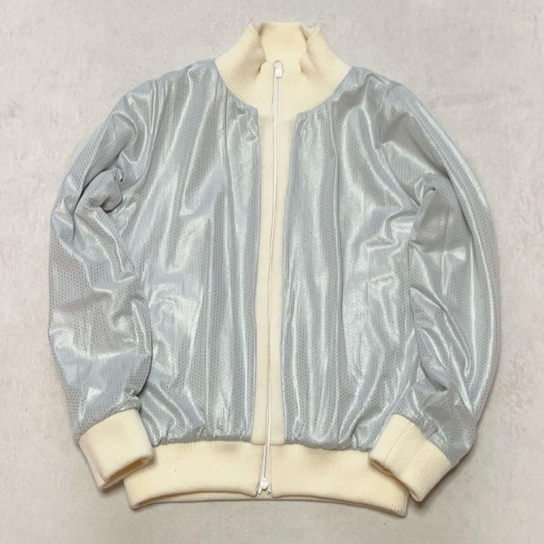 極美品　パーリーゲイツ　ドライバーズニット　ニットジャケット　裏地付　防風　白