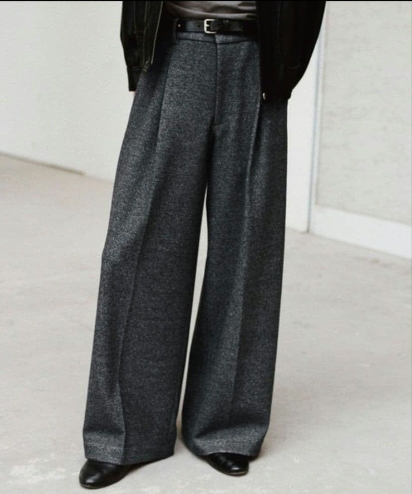 未使用 WYM DOUBLE-FACED DEEP TUCK BAGGY パンツ