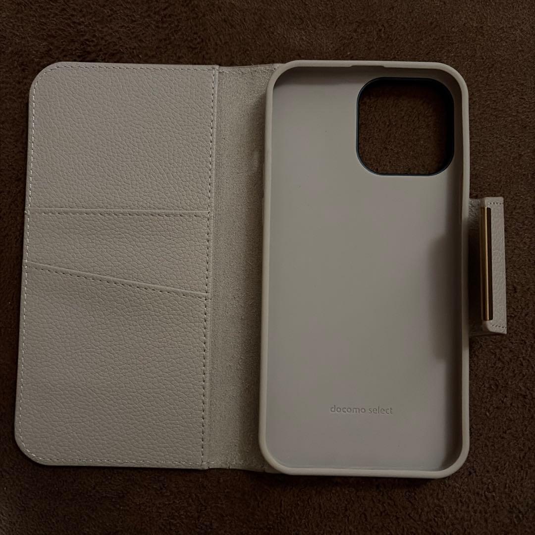 iPhone13プロマックス用手帳型ケース グレー