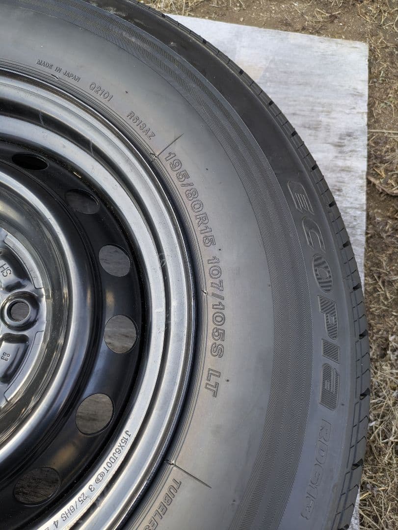 ハイエース純正ホイールセット 195/80R15 エコピア