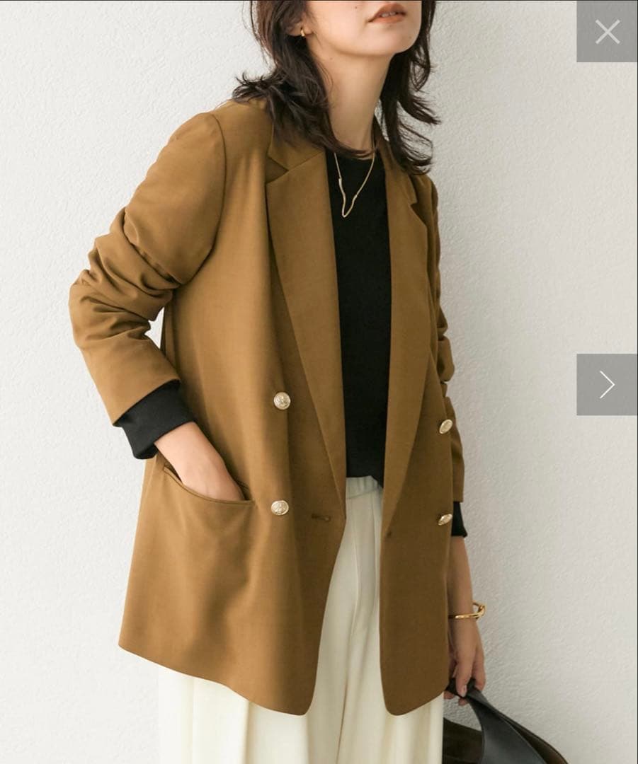 【軽量380g/手洗い可/華奢見え】ストレッチツイルテーラードジャケット