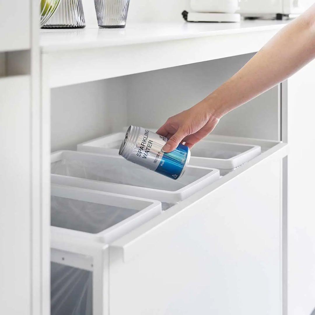 山崎実業 tower 3分別 ゴミ箱(45L)