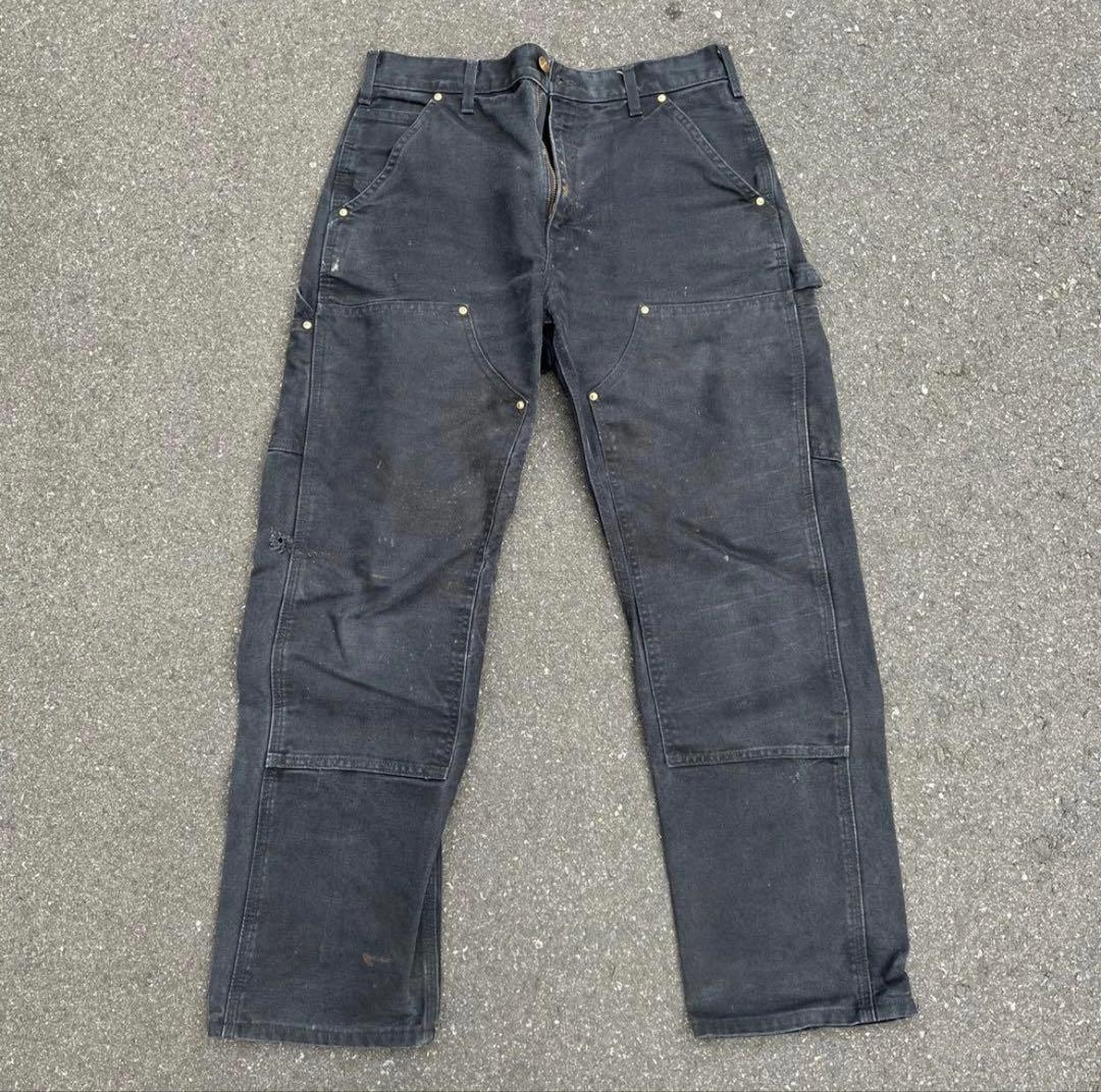Carhartt ダブルニー　ダック地　ブラック