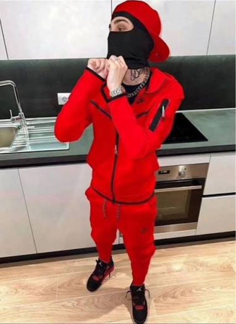 ナイキ テックフリース 旧型 赤 上下セット M 廃盤 レア