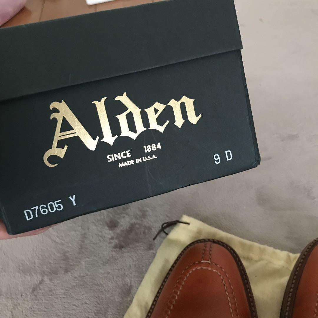 美品限定！ALDENドレスシューズ9D/D7605Yオールデンカーフ
