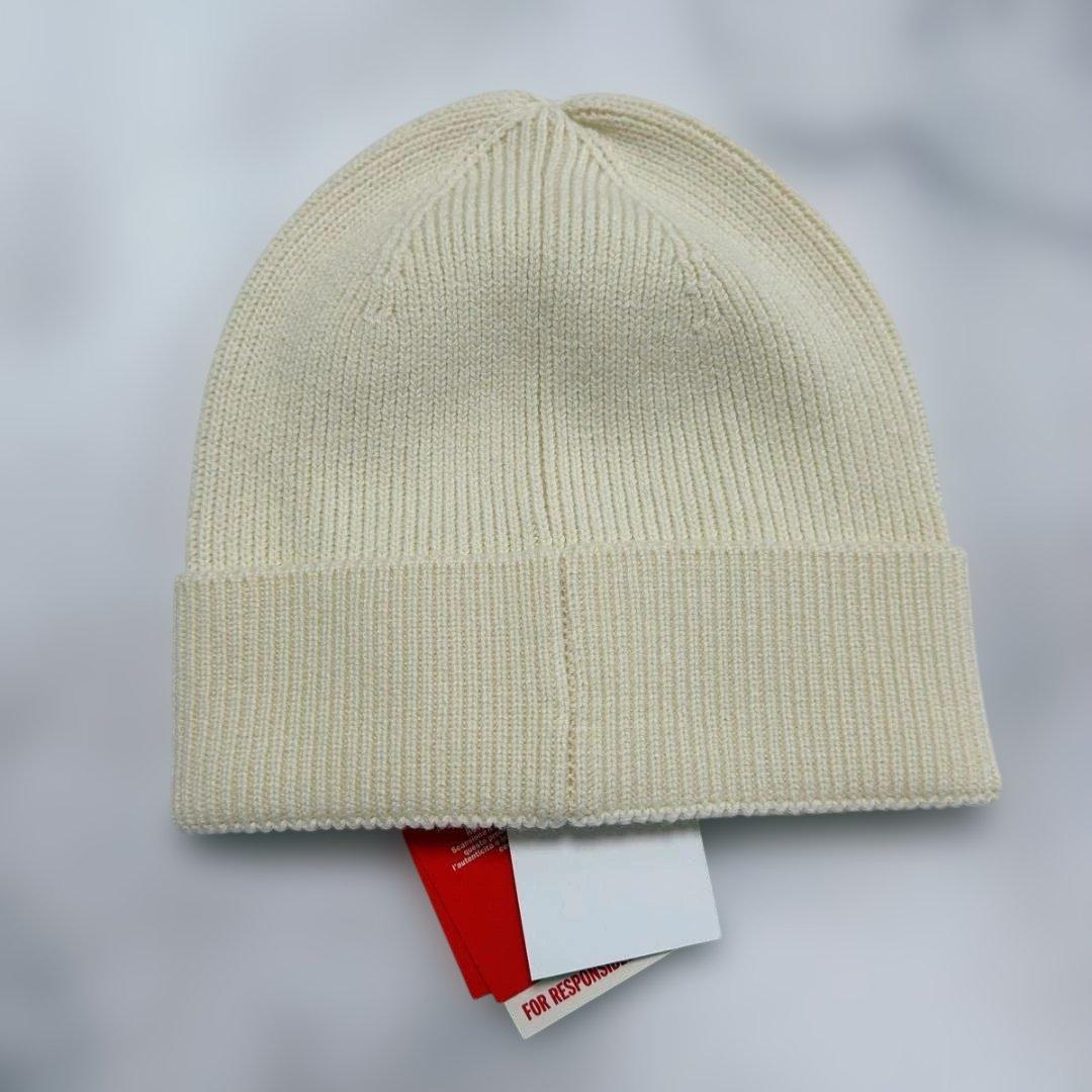 DIESEL ディーゼル ビーニー ニット帽 ホワイト 白　ロゴ