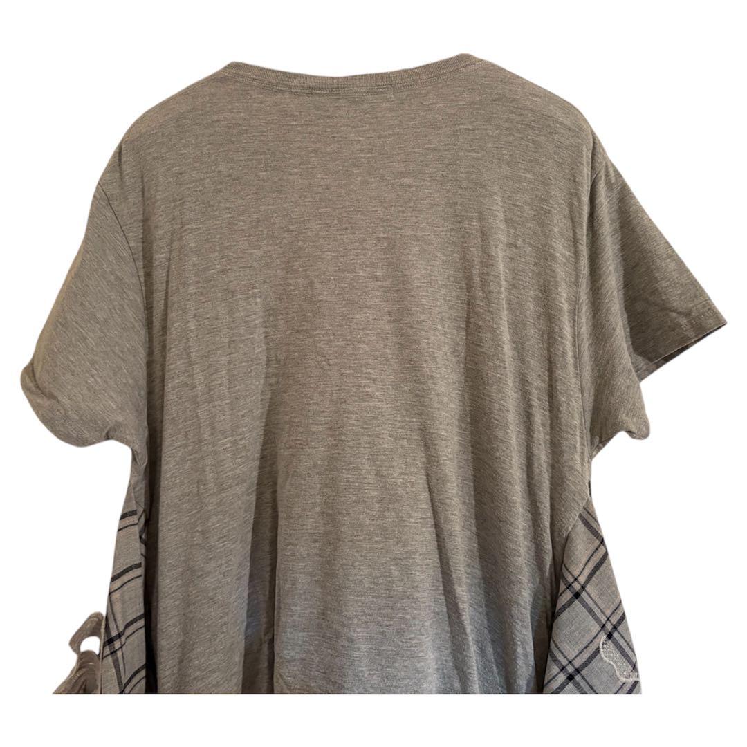 ミキオサカベ　mikiosakabe グレー　半袖ミニワンピース