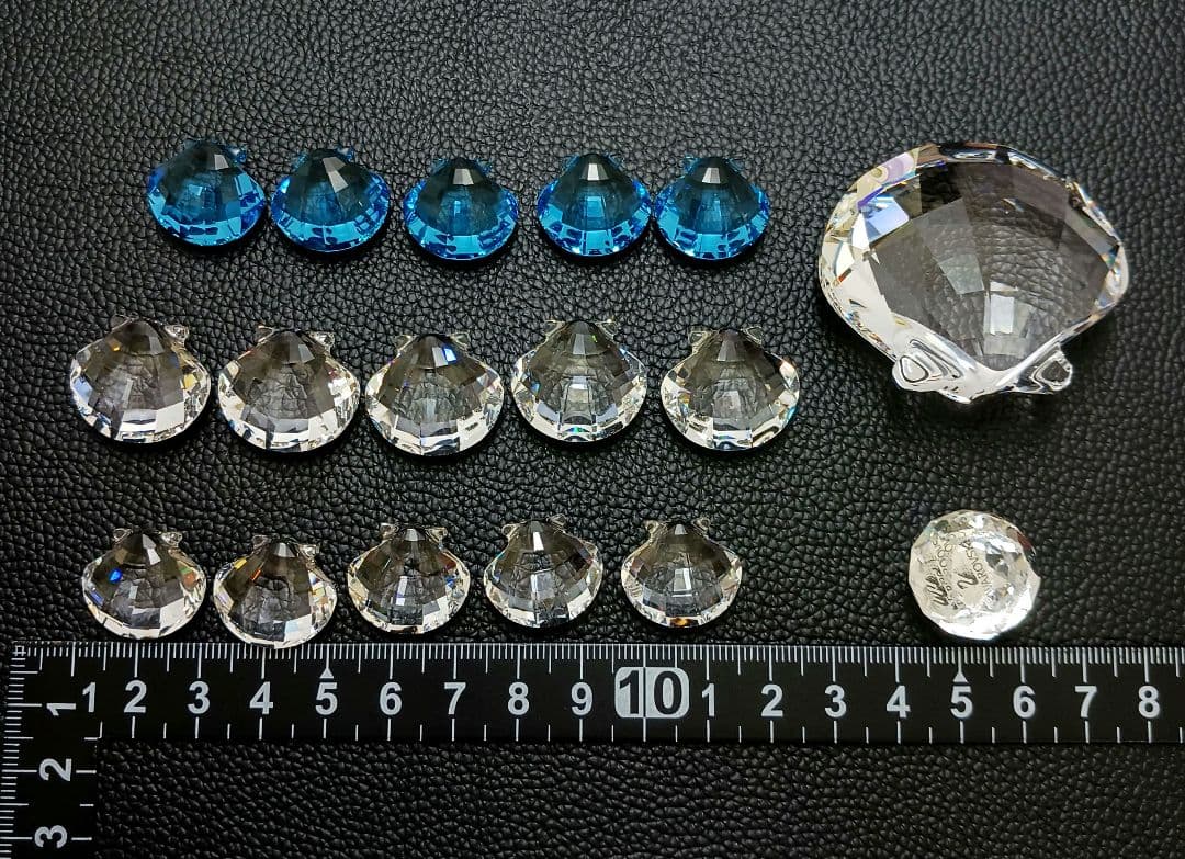 Y2435-4 スワロフスキー クリスタル シェル 大小 16個セット