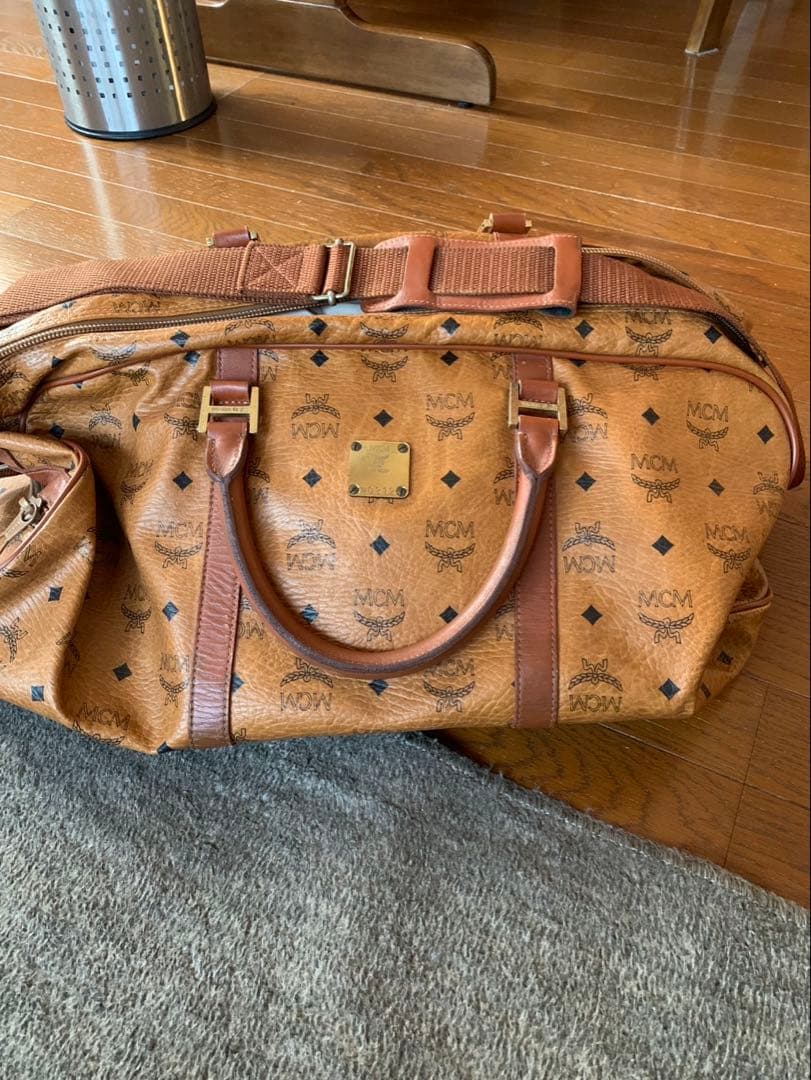 MCM ボストンバッグ ブラウン レザー