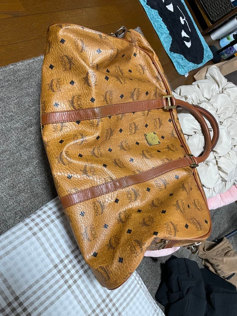 MCM ボストンバッグ ブラウン レザー