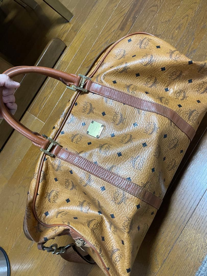 MCM ボストンバッグ ブラウン レザー