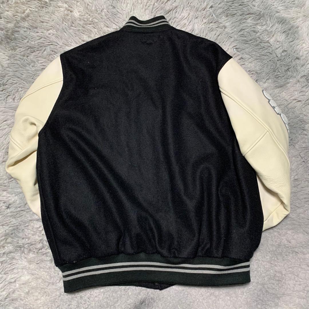 美品 2XL Lafayette ラファイエット スタジャン ブルゾン レザー