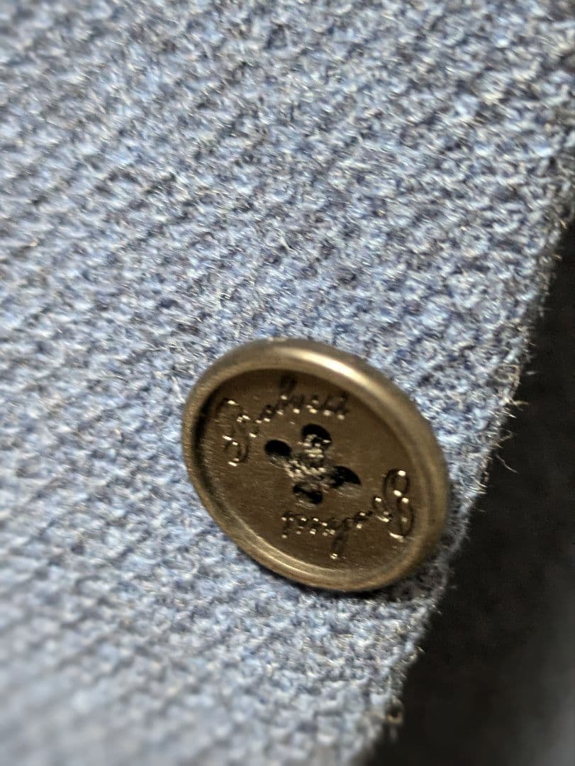 ベルベスト メンズテーラードジャケット ネイビー 46 ロゴ刻印ボタン