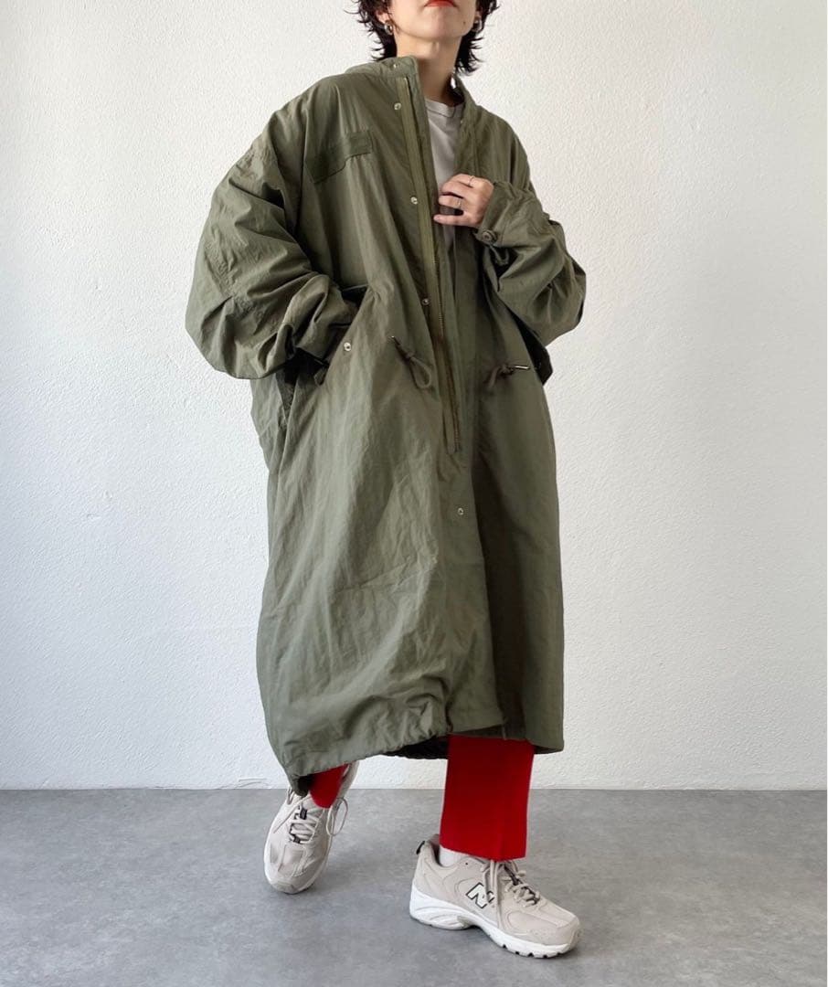 ルーズシルエットミリタリーモッズコート