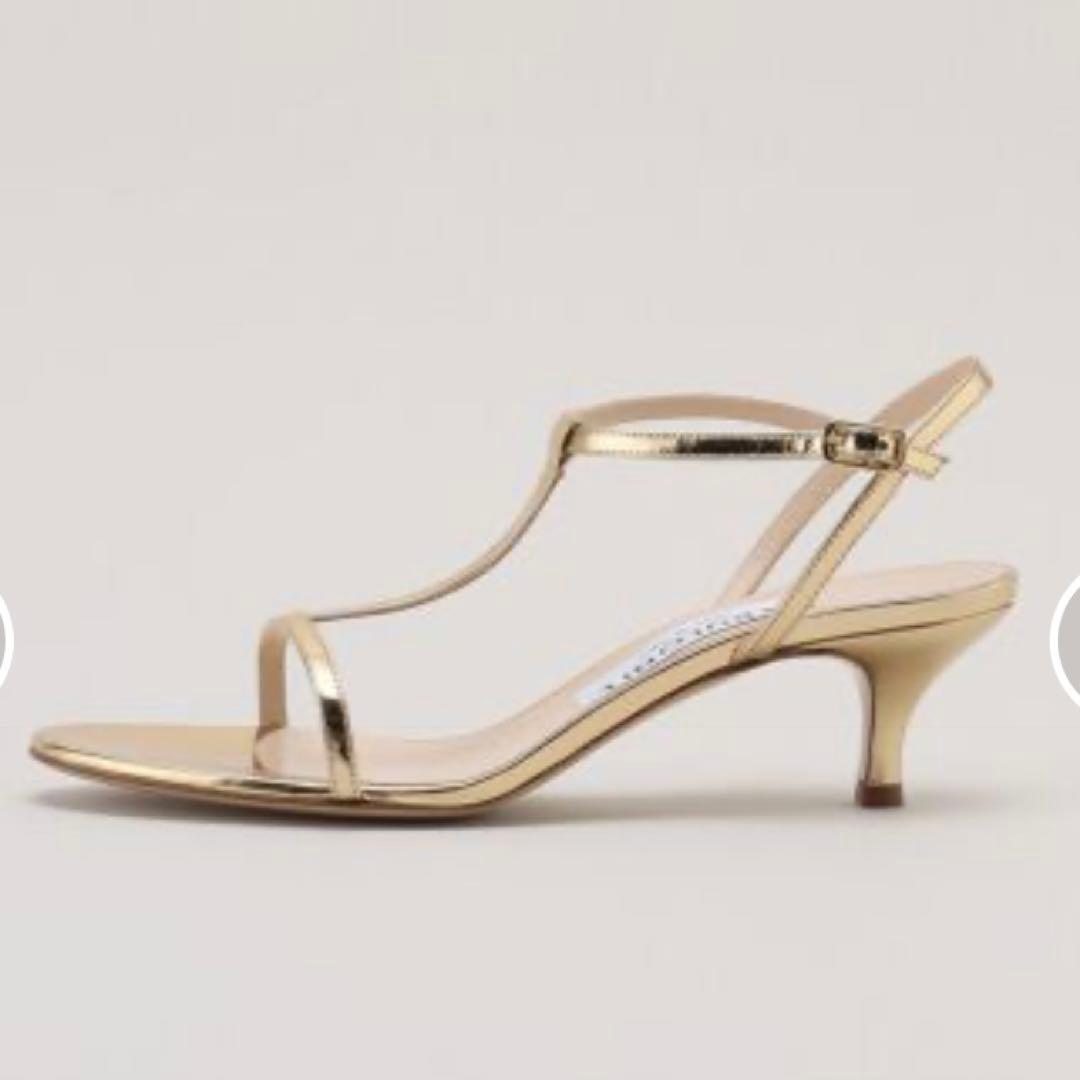 【美品】NEBLONIE.ネブローニ　ゴールド ストラップサンダル 36