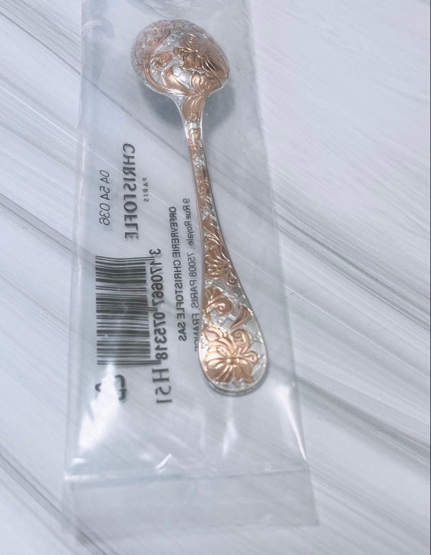 【未使用】クリストフル ジャルダンエデン デミタススプーン パーシャリーピンク